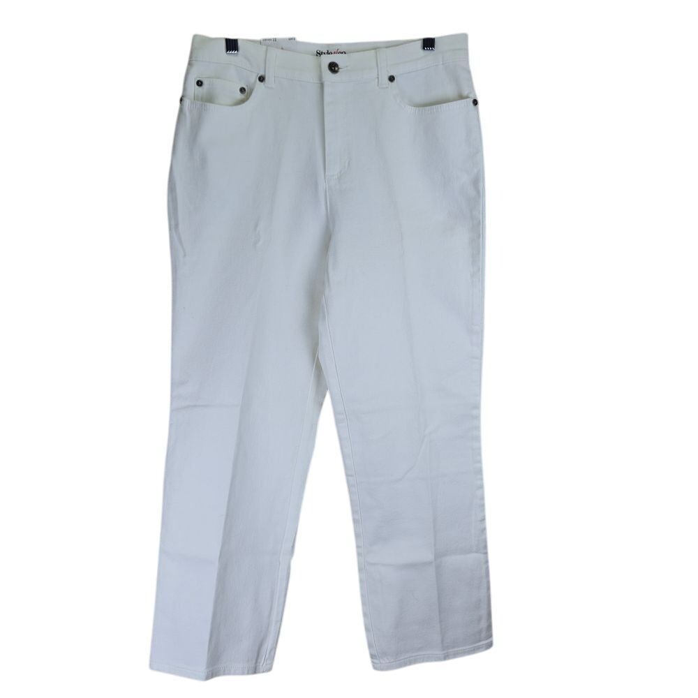 NWT‎ Style & Co Easy White Women Jeans Size 10 Short Bohemian Casual Cottage